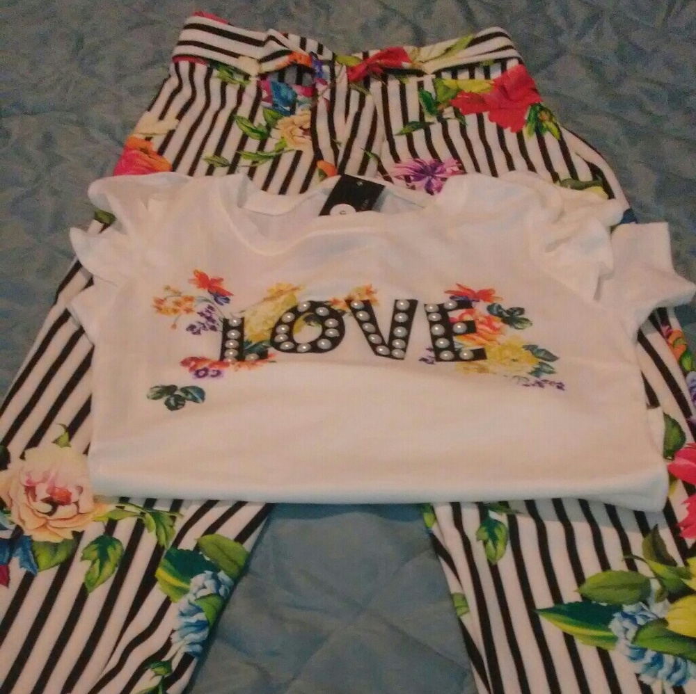 Two piece shirt and pants